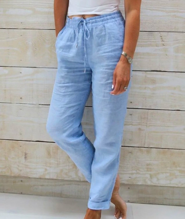Pantalon Femme Casual Élastique