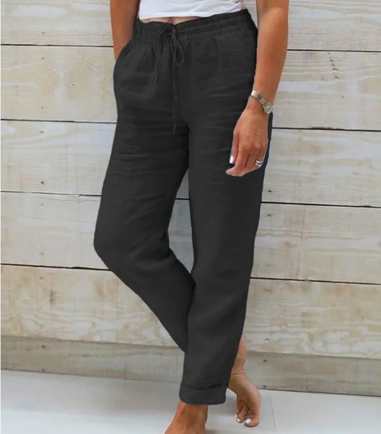 Pantalon Femme Casual Élastique