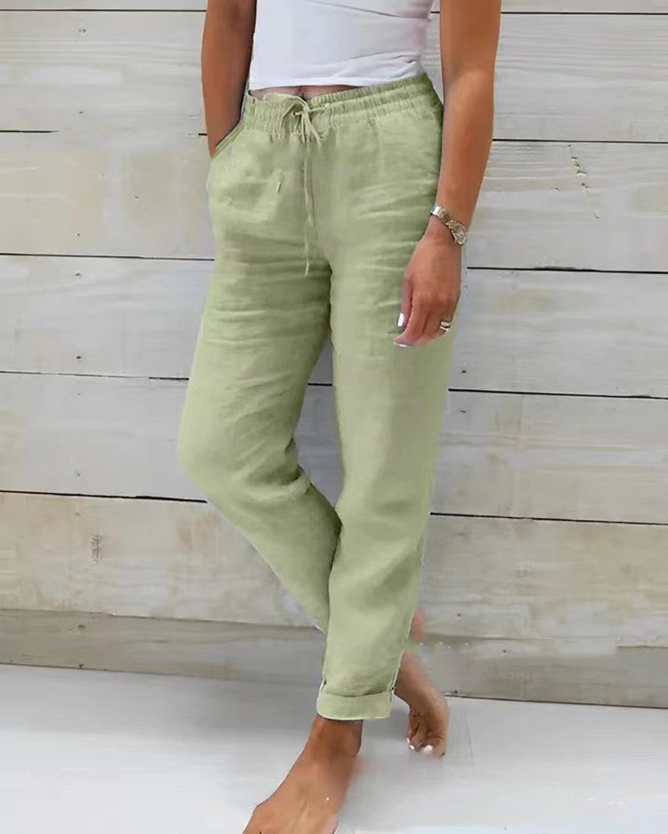 Pantalon Femme Casual Élastique