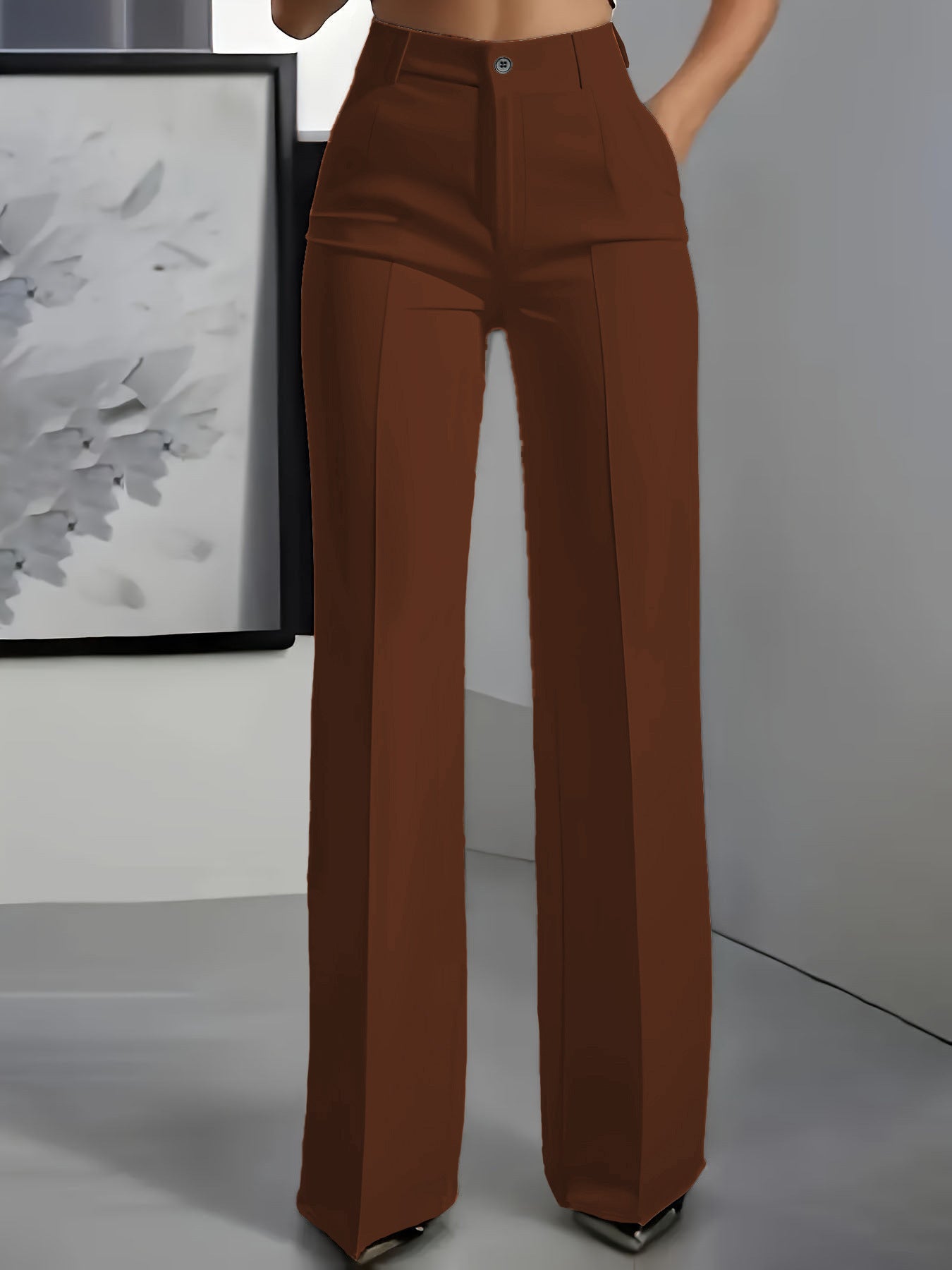 Pantalon Droit Fluide Élégant