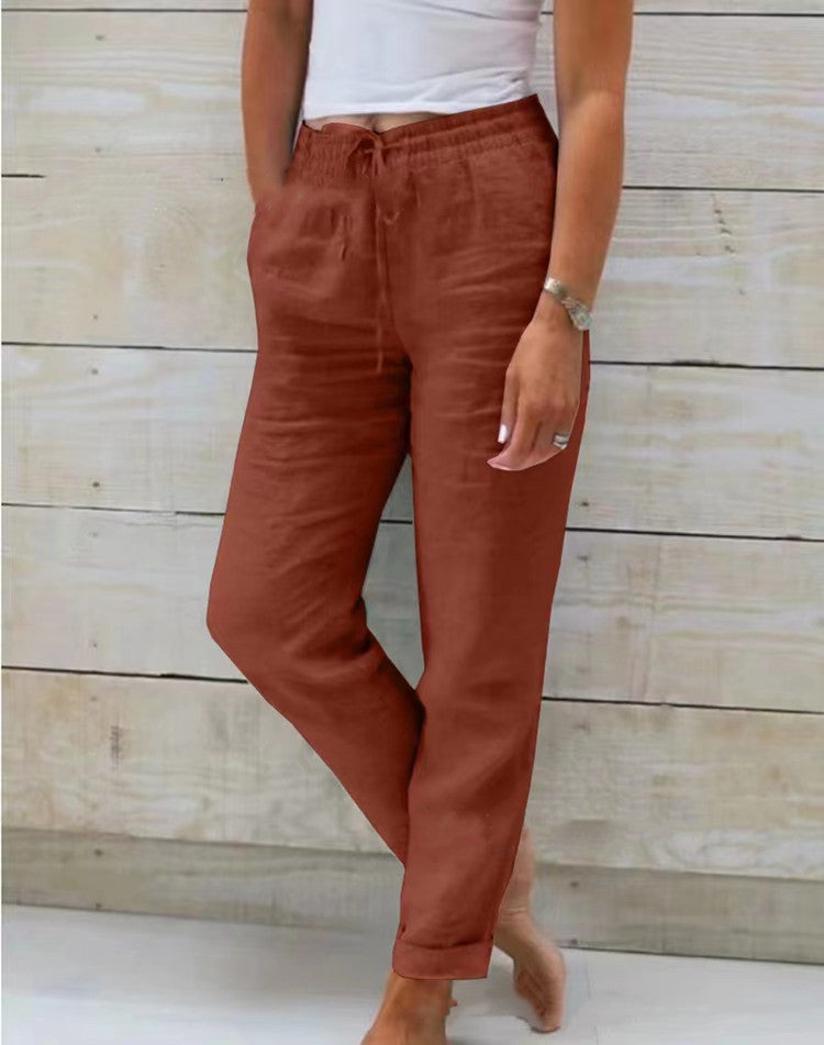Pantalon Femme Casual Élastique